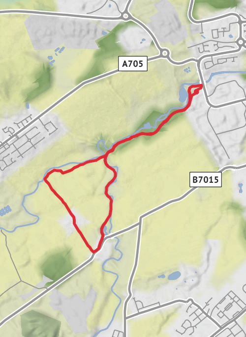 Hike on Easter Breich Loop mobile static map