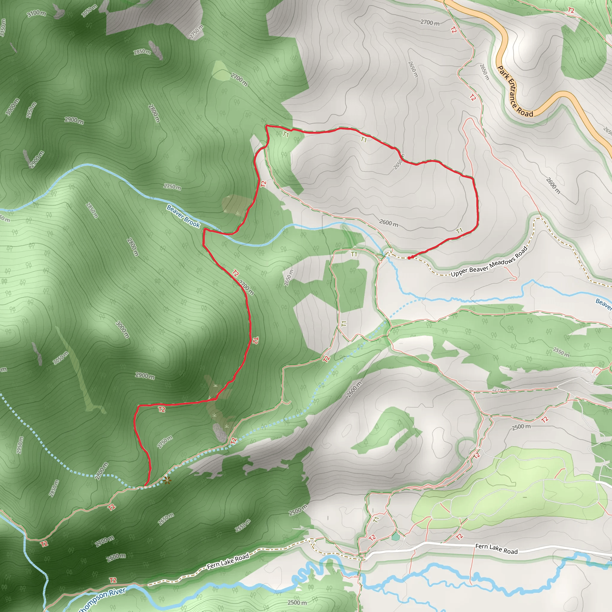 Beaver Mountain Trail mobile static map