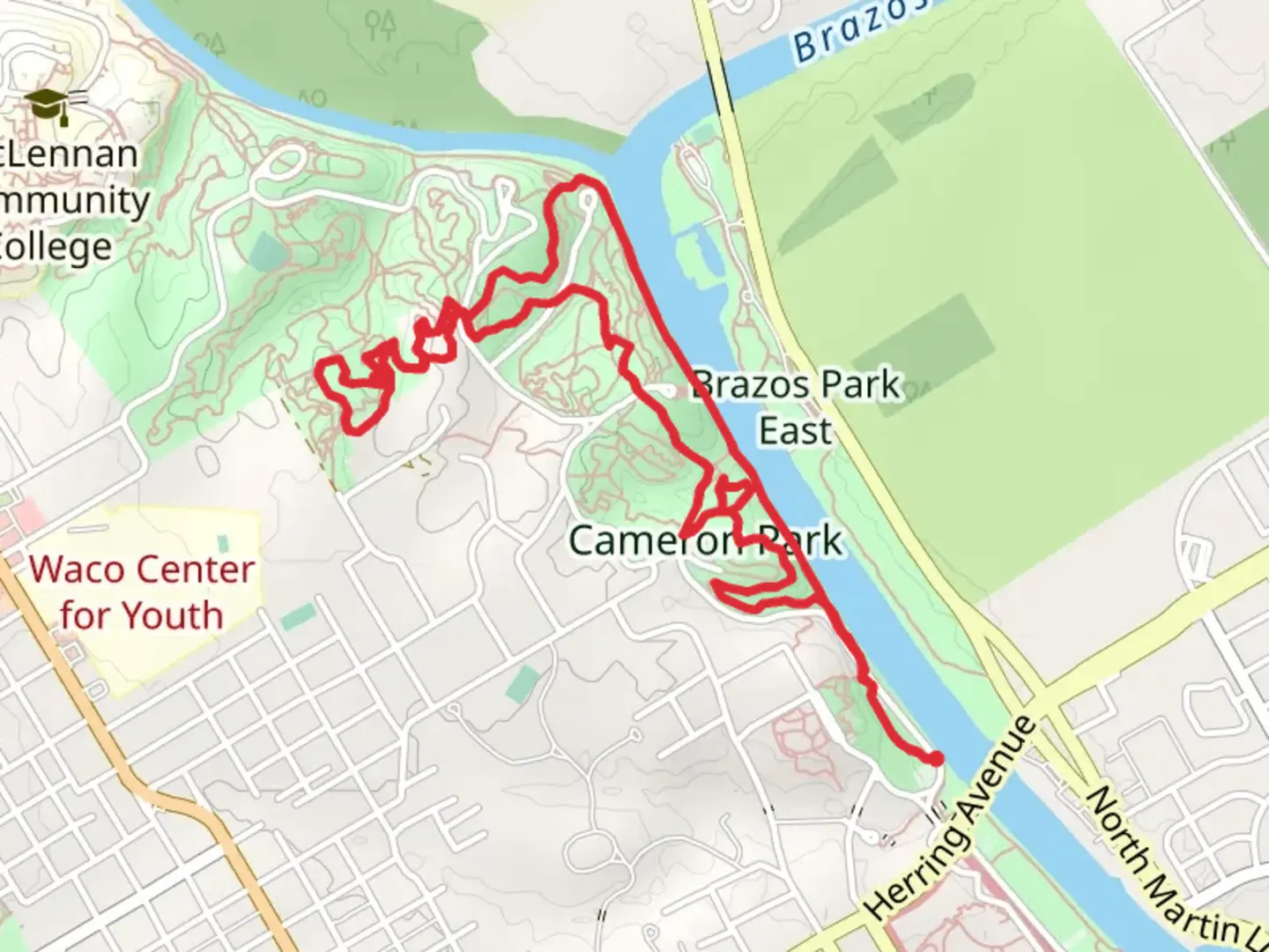 An image depicting the trail River, The Force and Rio Perdido Loop Trail and its surrounding area.