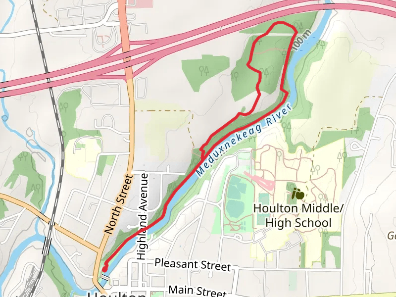 Meduxnekeag River Loop via Riverfront Walking Path