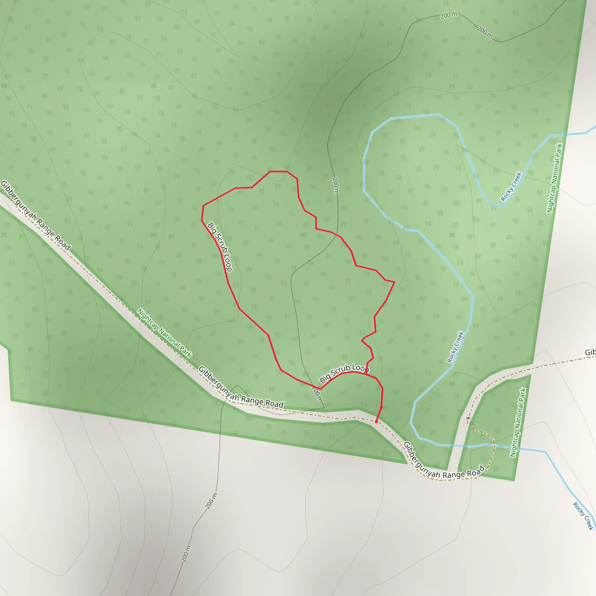 Big Scrub Loop Track mobile static map