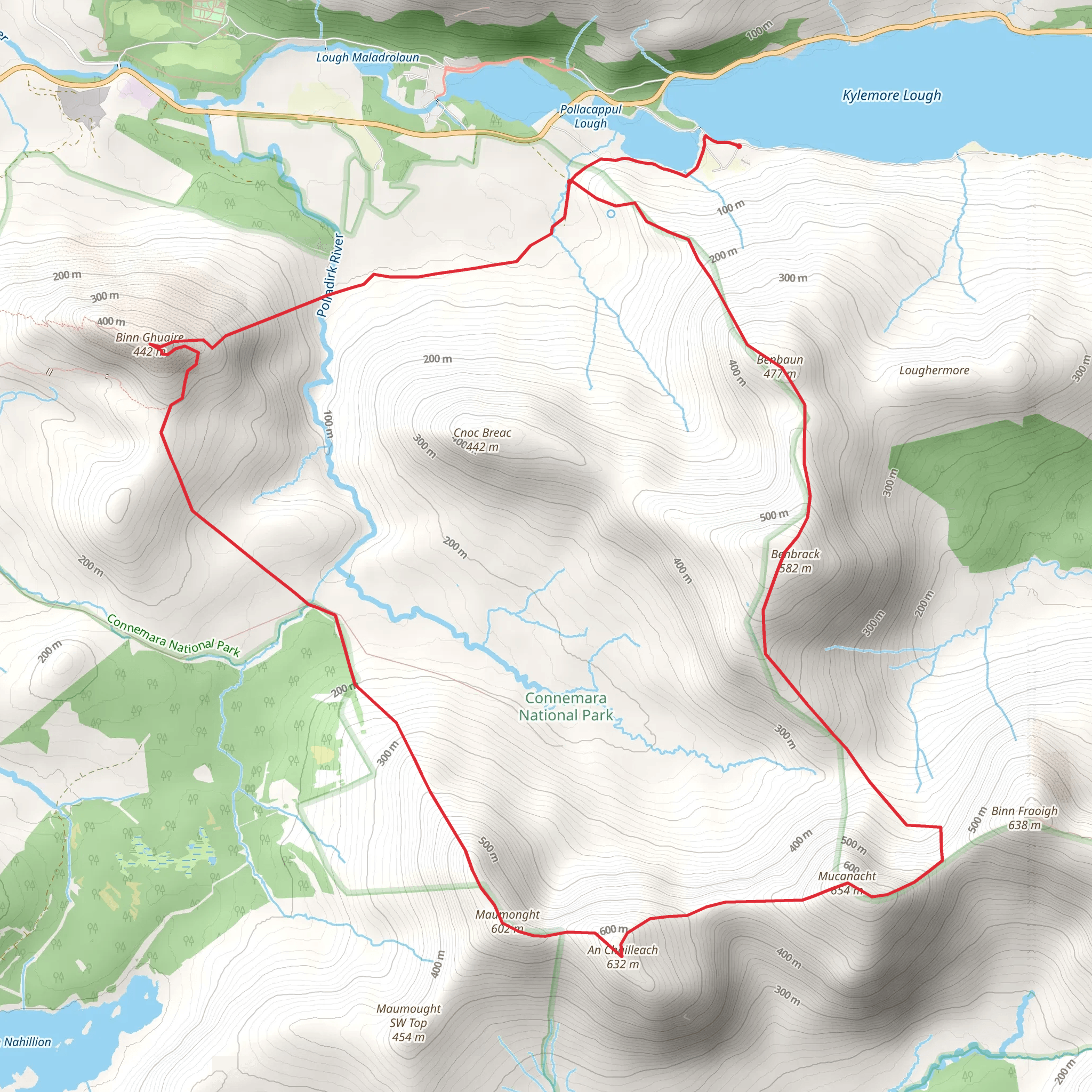 Intermediate - 12 Bens Kylemore mobile static map