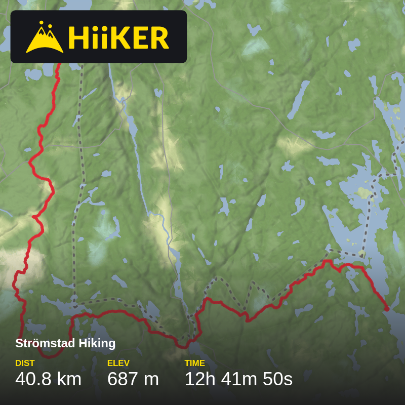 A map preview of the recording Strömstad Hiking.