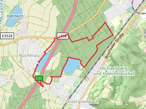 Alte Allmend and Untergrombacher Baggersee Metzgerallmend via Buechenauer Hardt
