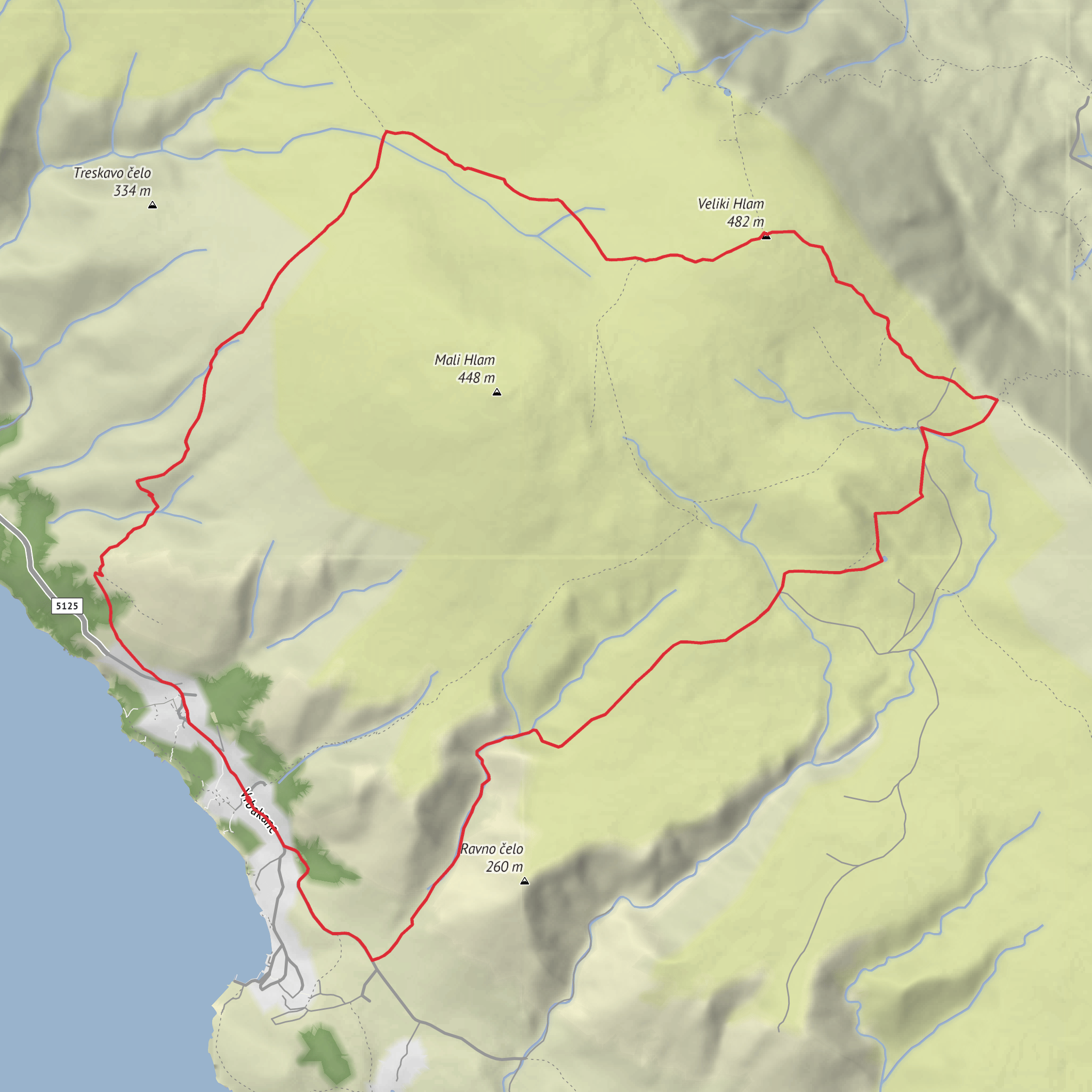 Veli Hlam and Vratudih Pass Loop mobile static map