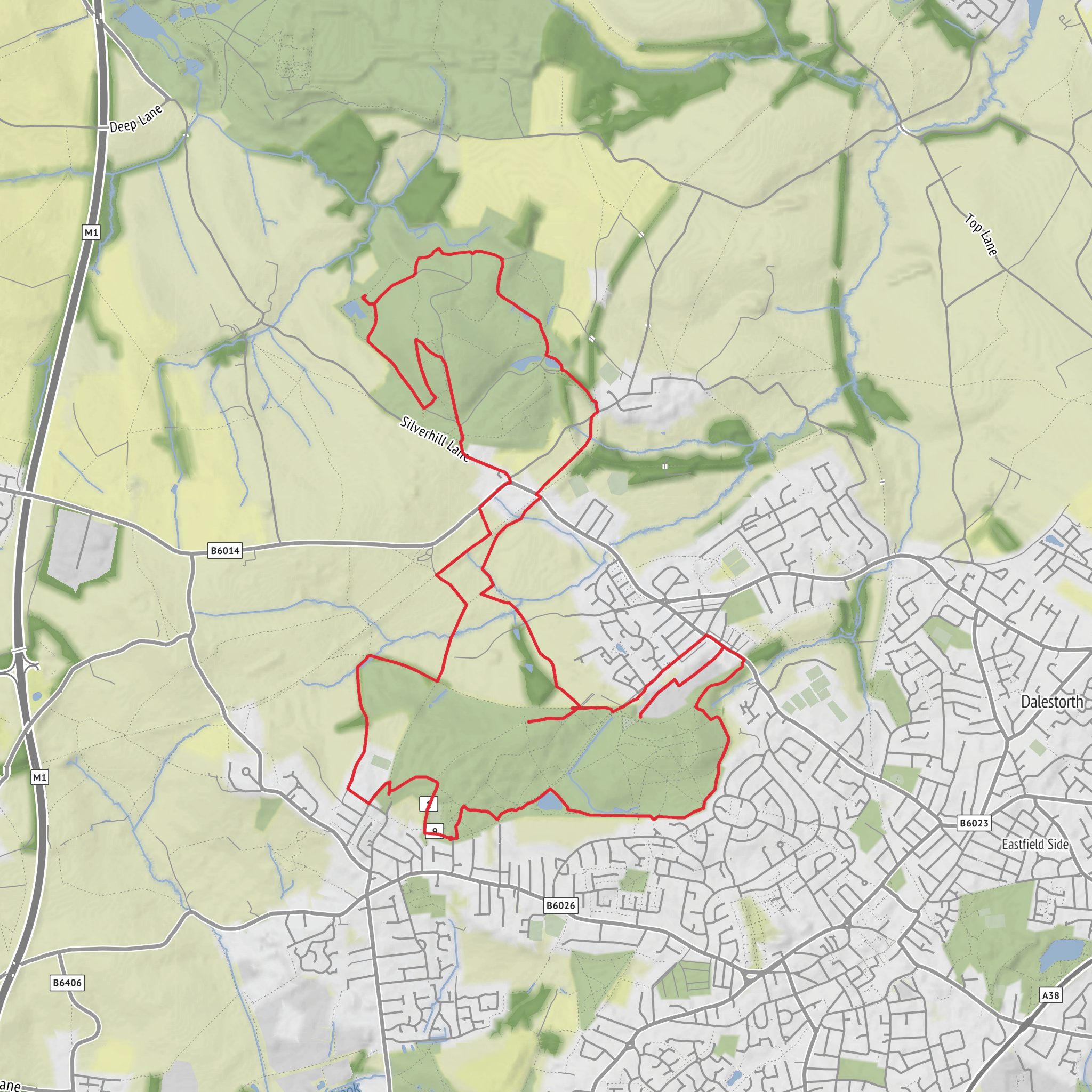 Brierley park and Sliver Hill circular mobile static map