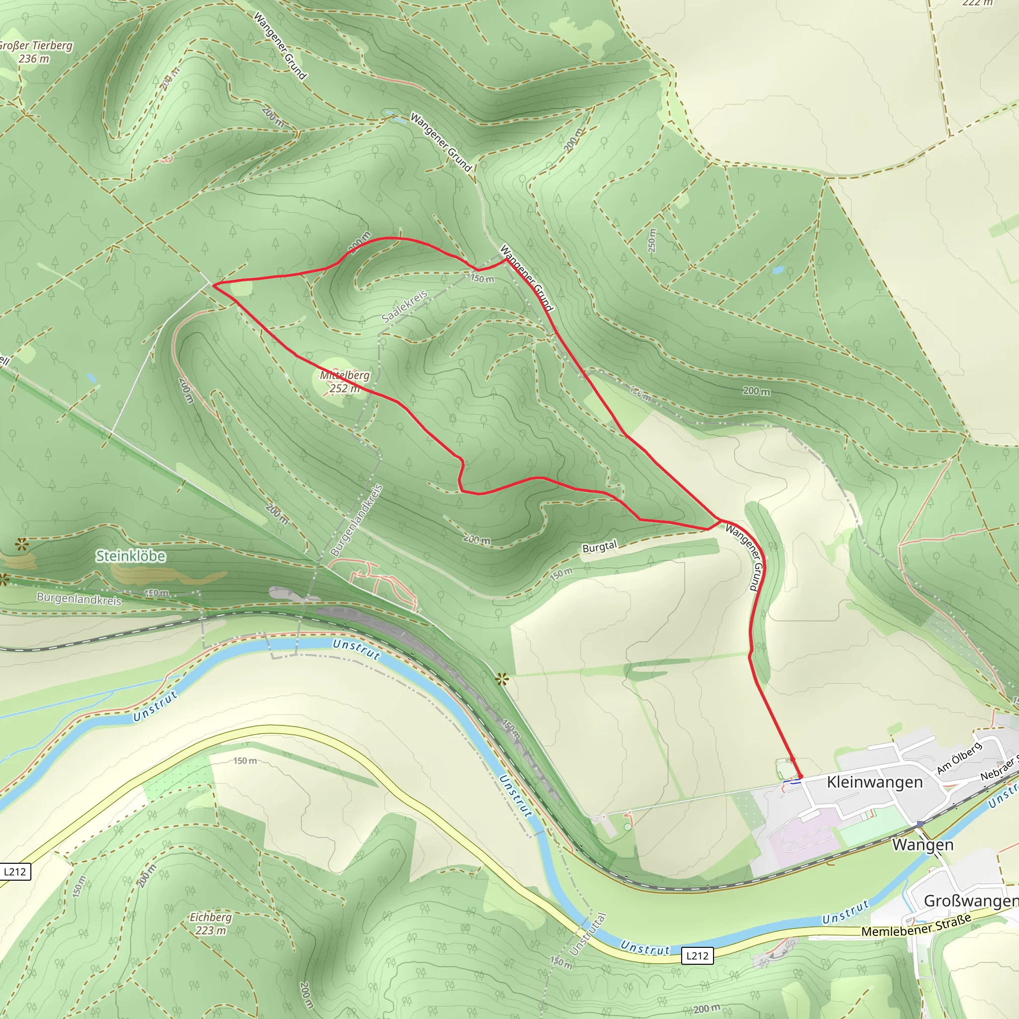 Mittelberg and Fundstelle der Himmelsscheibe von Nebra Loop mobile static map