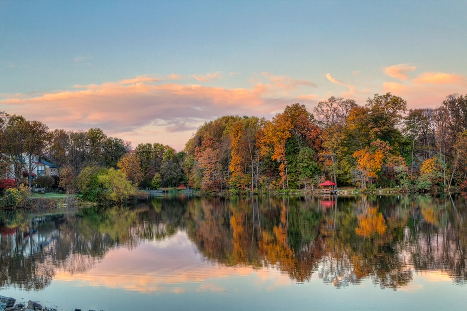 An image depicting the trail Lake Elkhorn via Patuxent Branch Trail and its surrounding area.