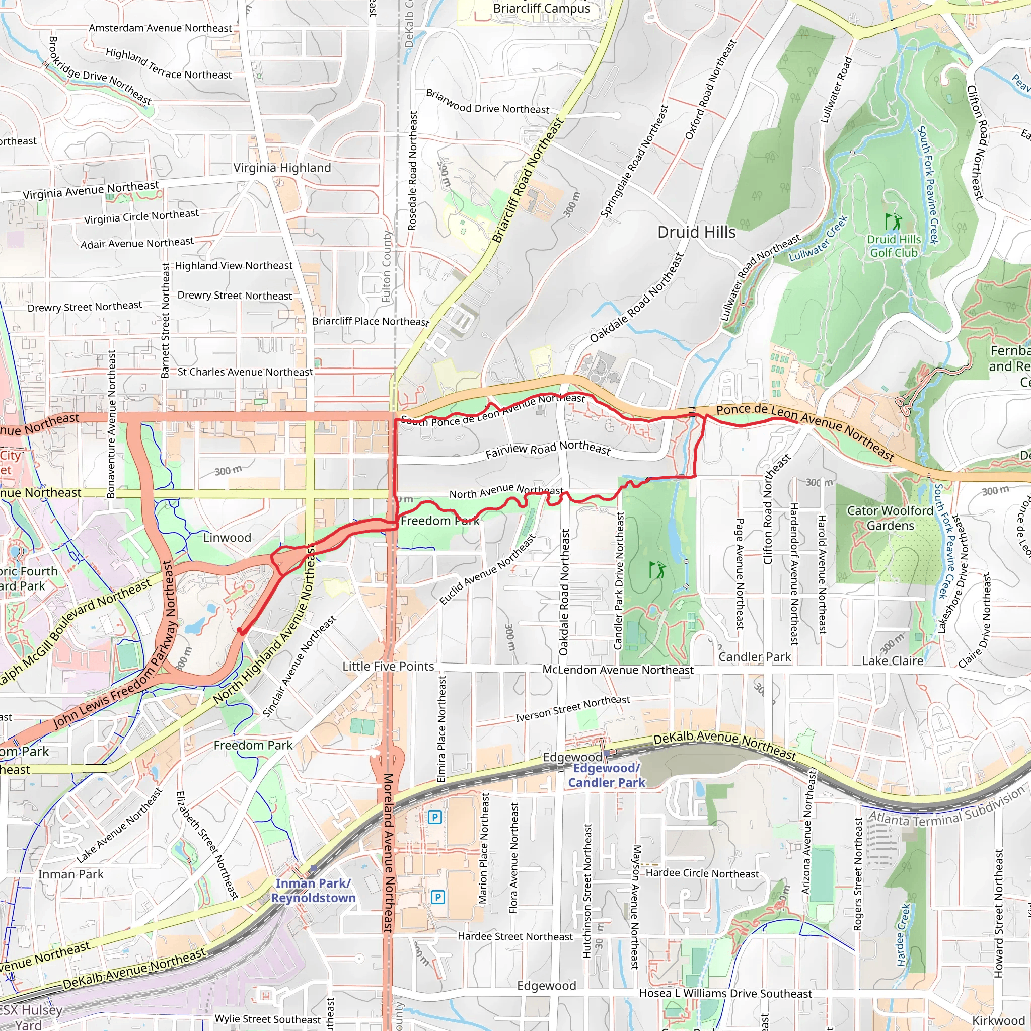 Stone Mountain Loop Trail mobile static map
