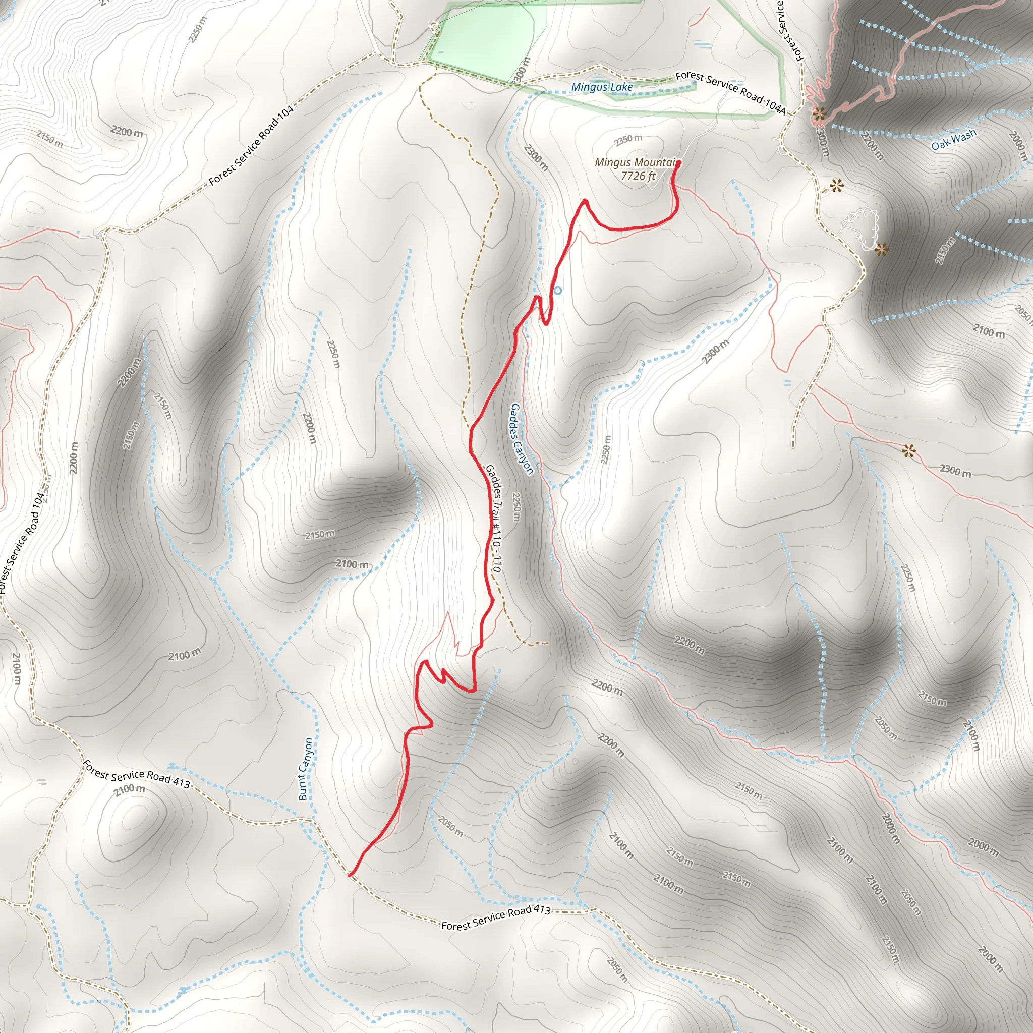 Gaddes Trail mobile static map
