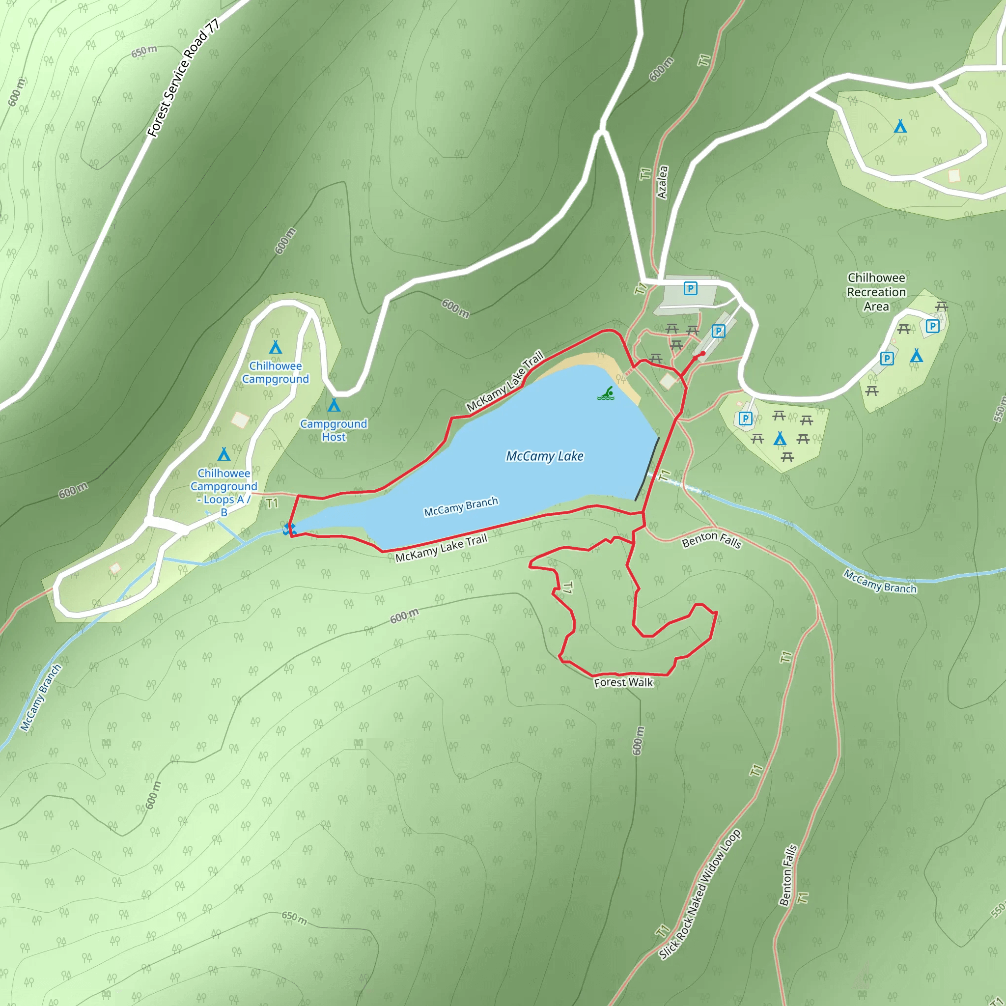 McCamy Lake mobile static map