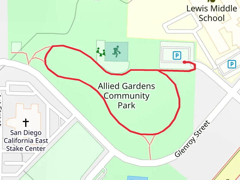 Allied Gardens Community Park Loop