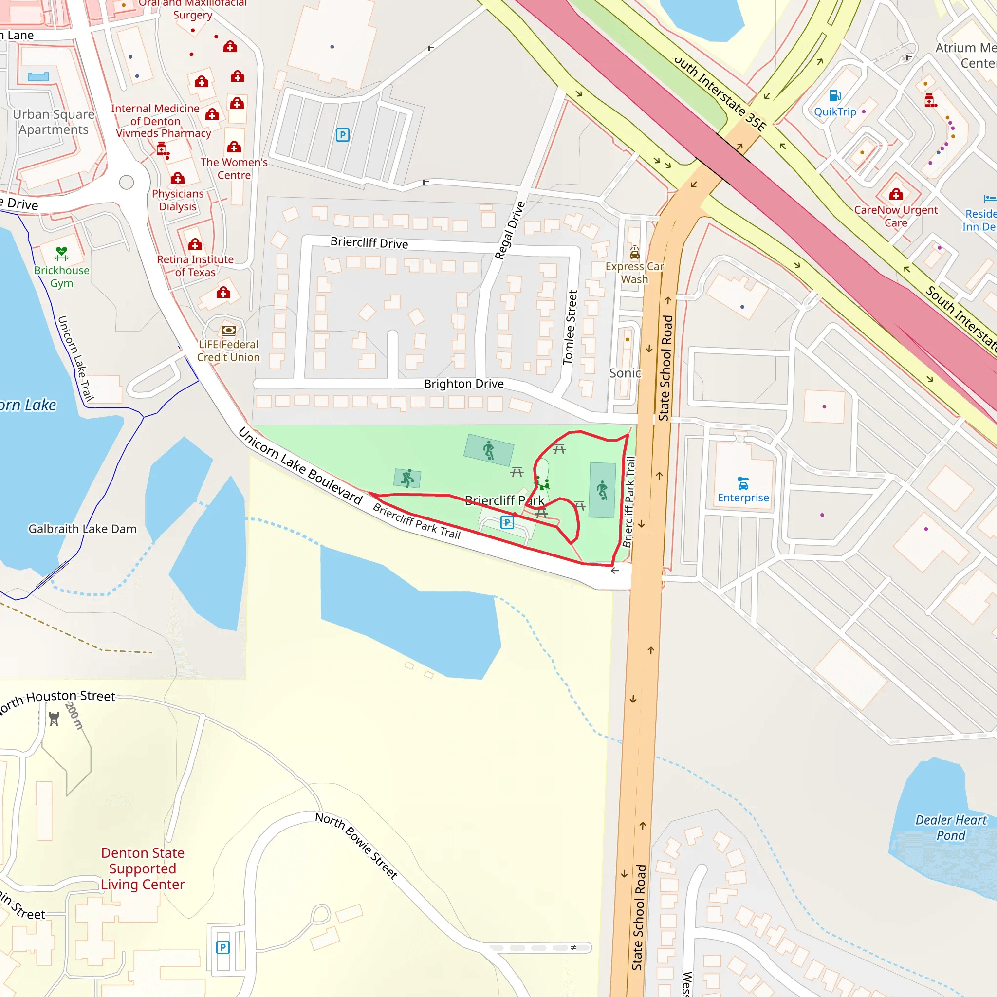 Briercliff Park Loop mobile static map