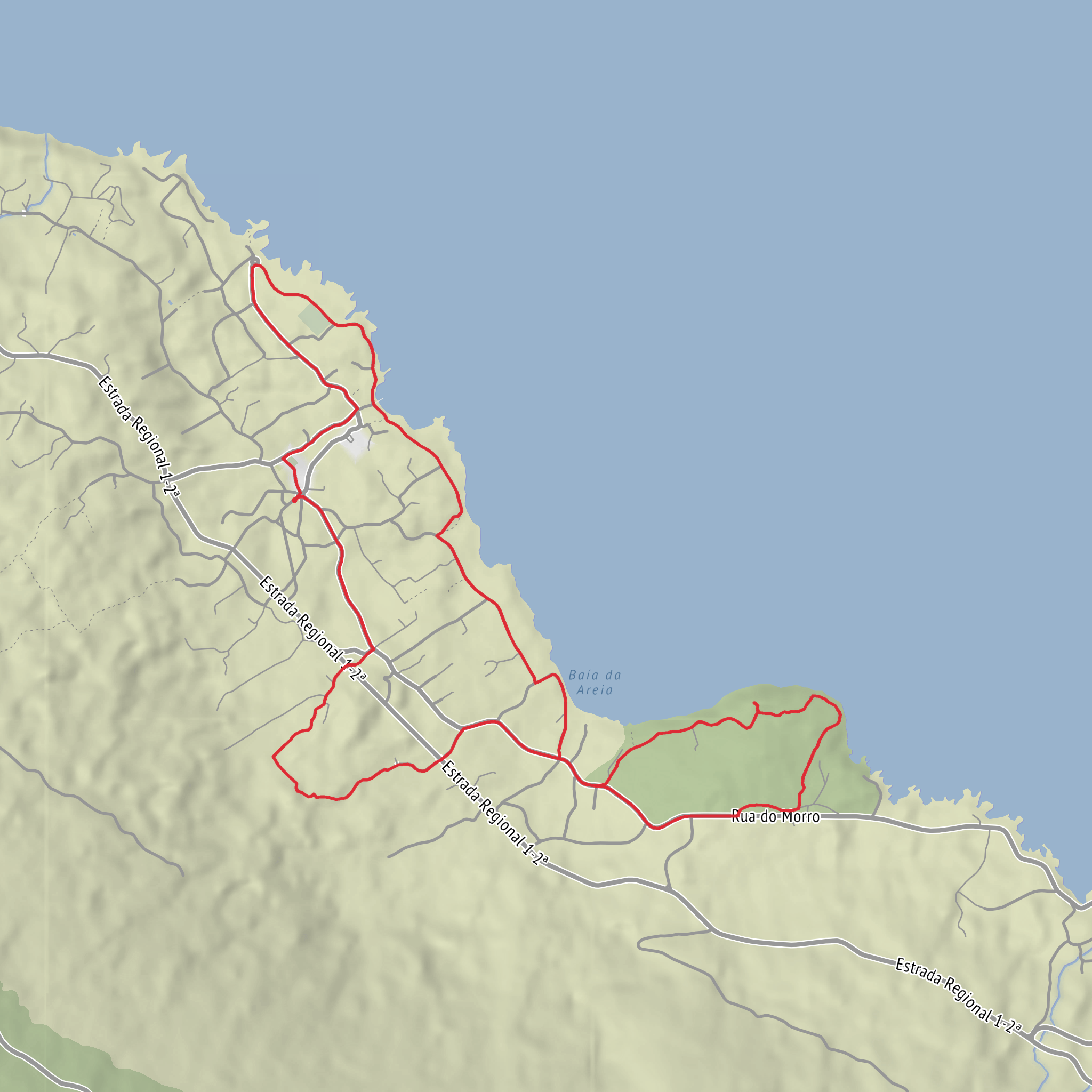 Prainha do Norte, Rocha do Morro and Baia da Areia Loop mobile static map