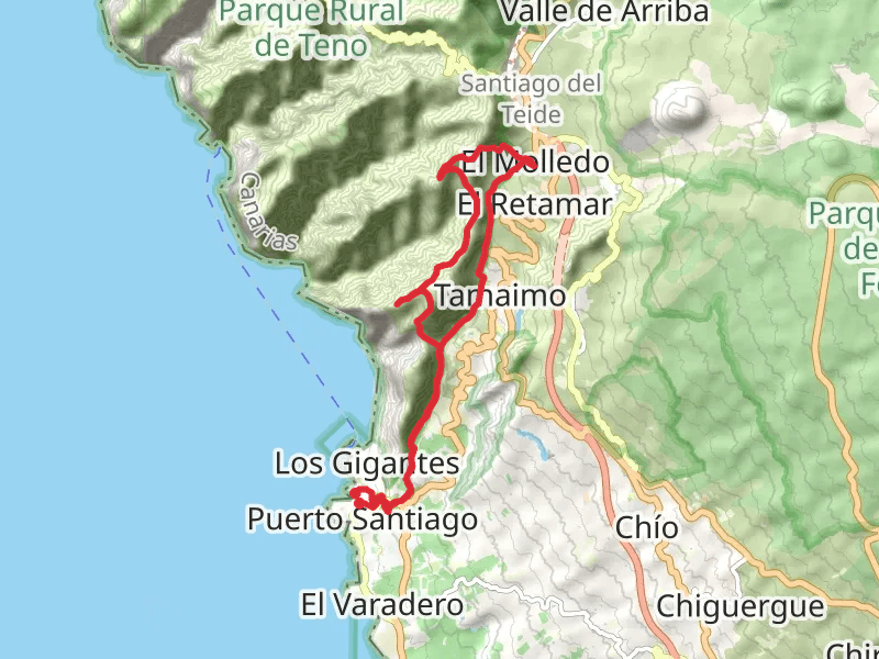 Los Gigantes to Risco Blanco and back thumbnail