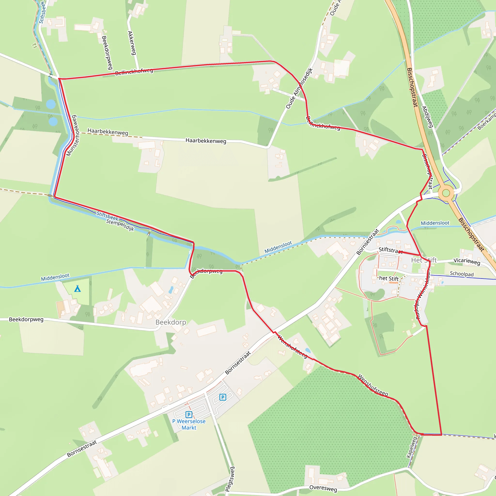 Weerselo and Munsterhoek Loop mobile static map
