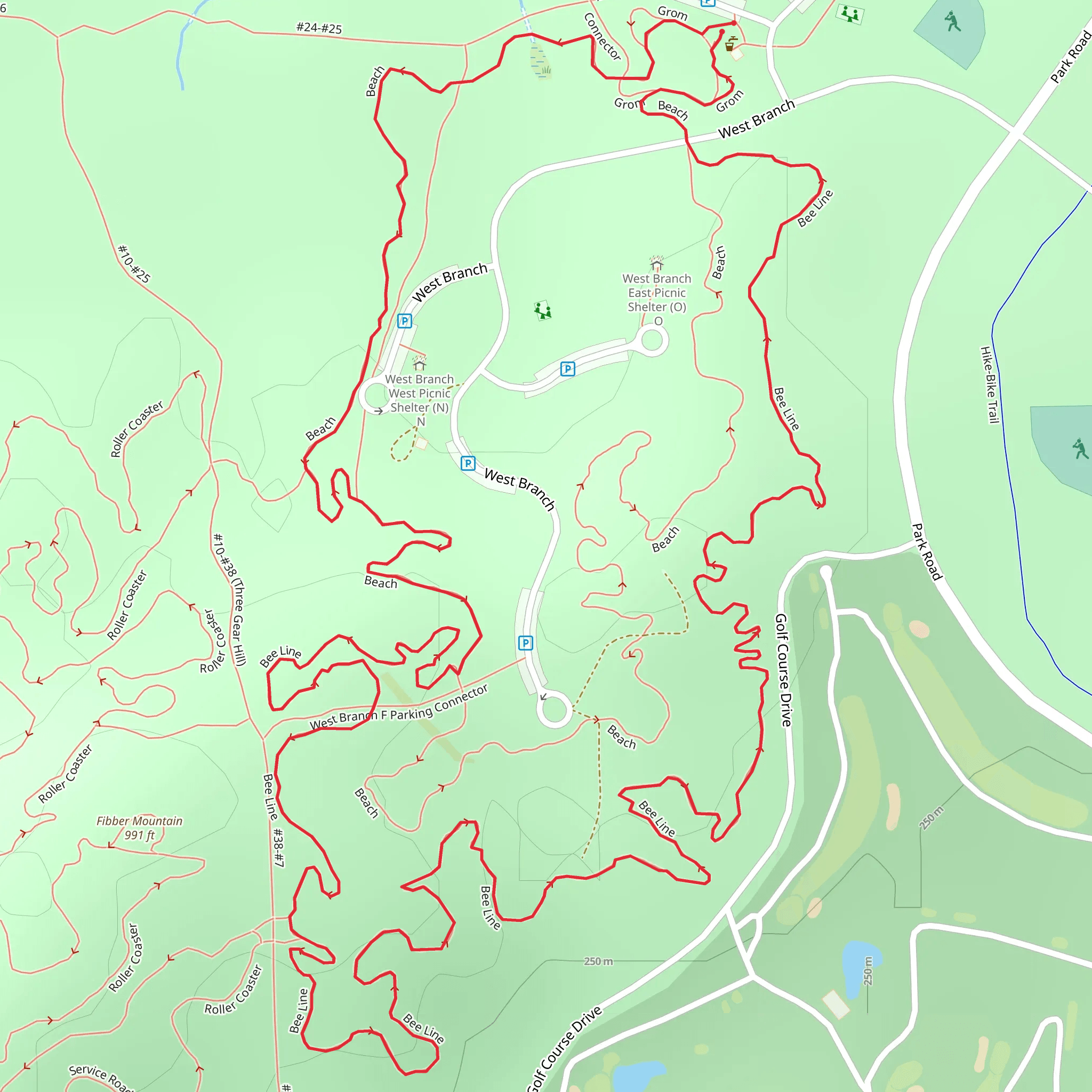 Beech and Grom Loop mobile static map