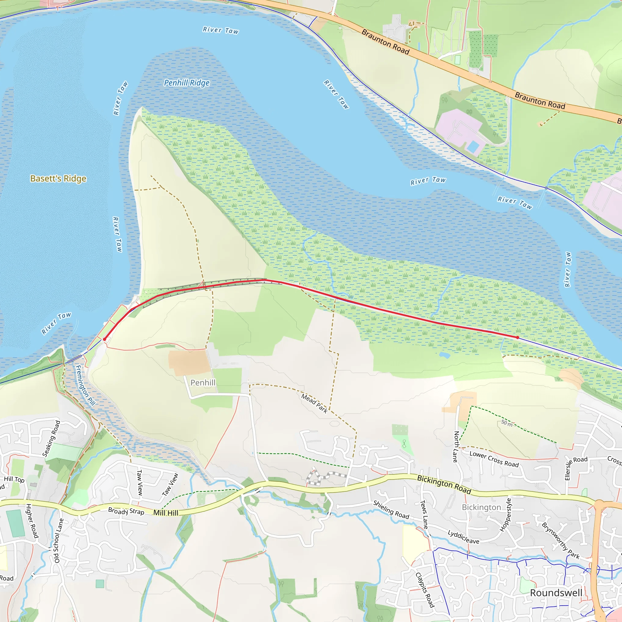 Fremington Quay Walk mobile static map