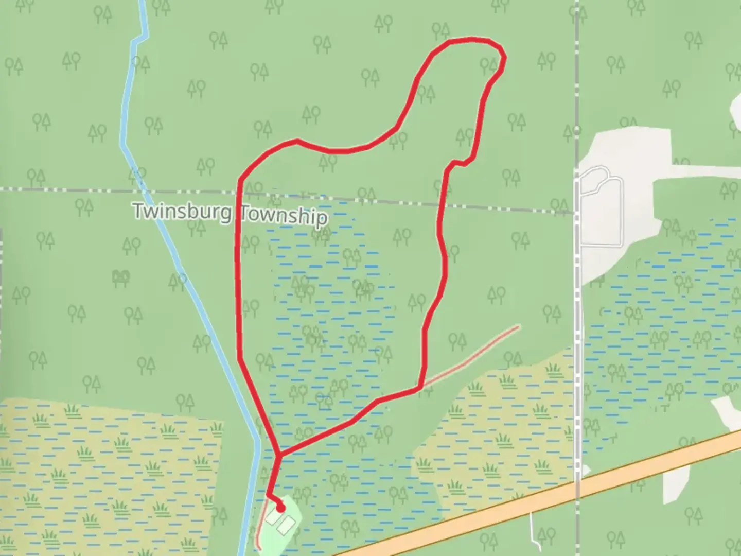 An image depicting the trail East Aurora Road Loop and its surrounding area.