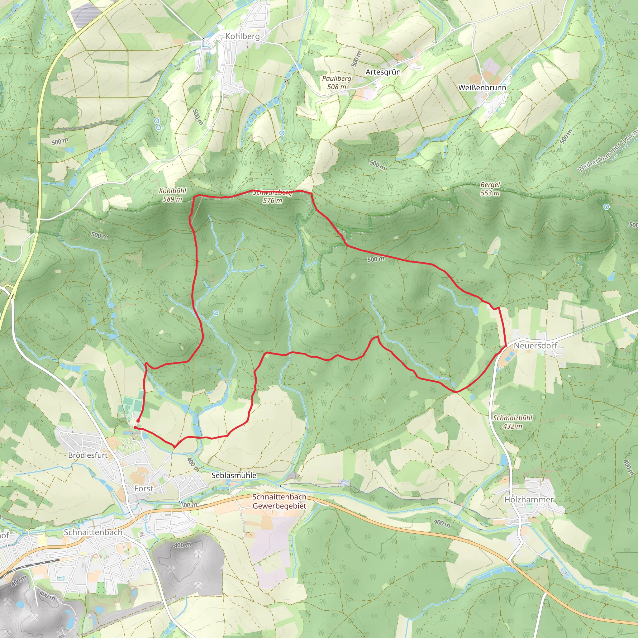 Kohlbuehlweg mobile static map