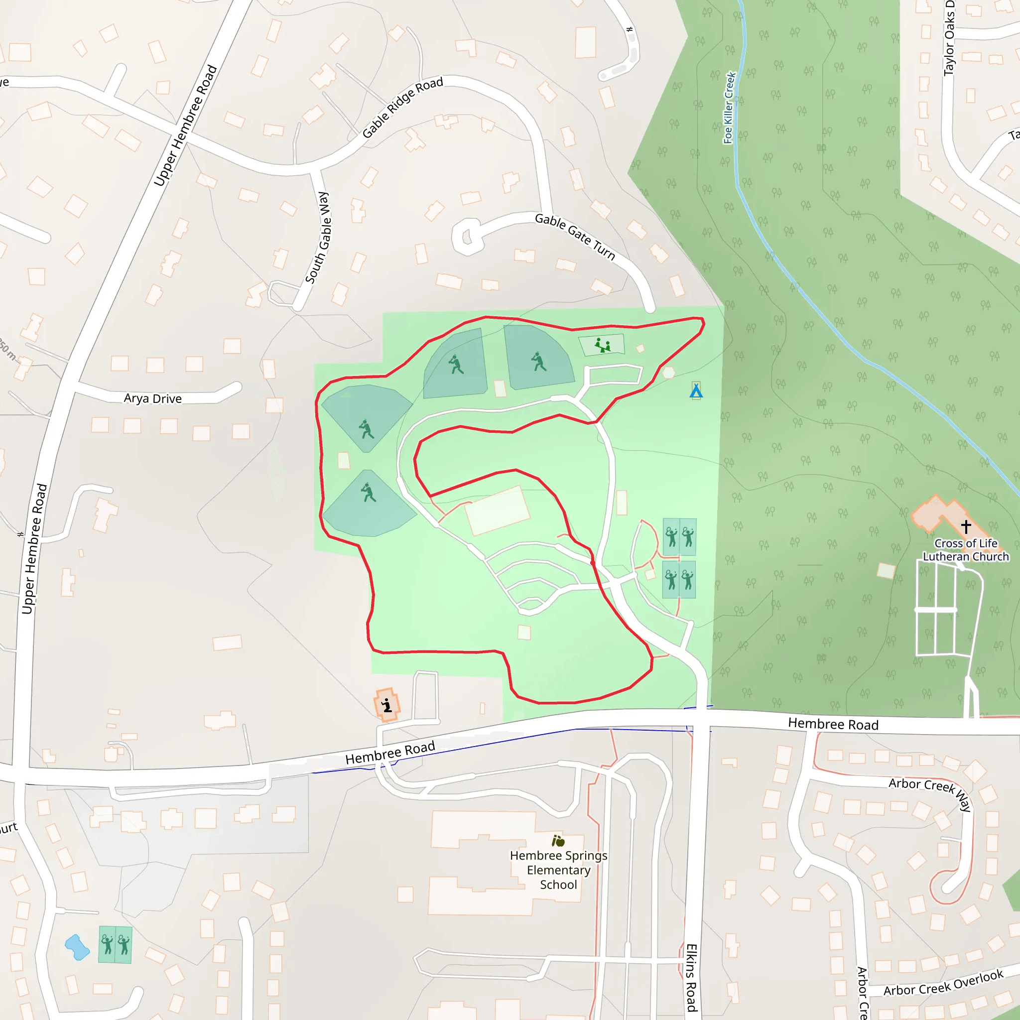 Hembree Road Loop mobile static map
