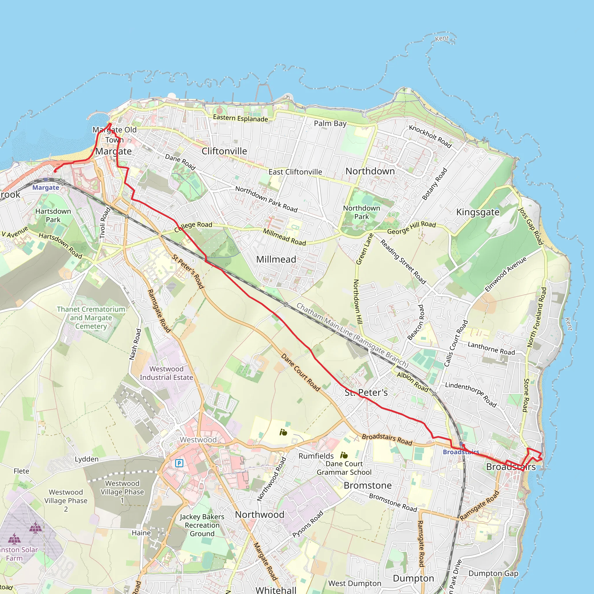 Saint Peter's Footpath mobile static map