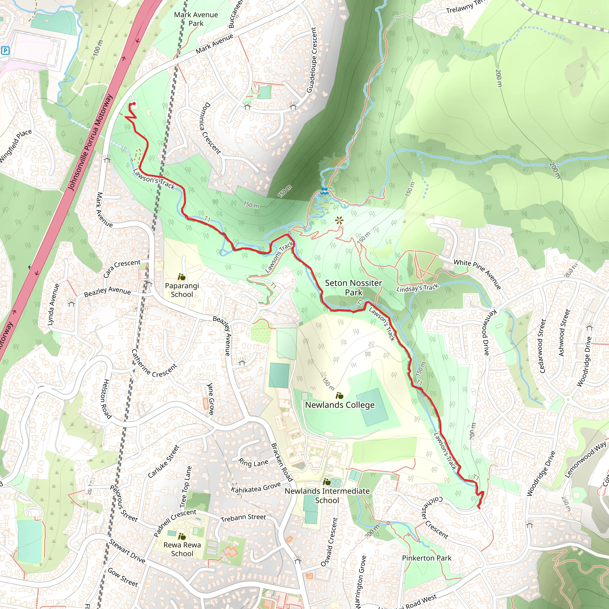Lawson's Track mobile static map