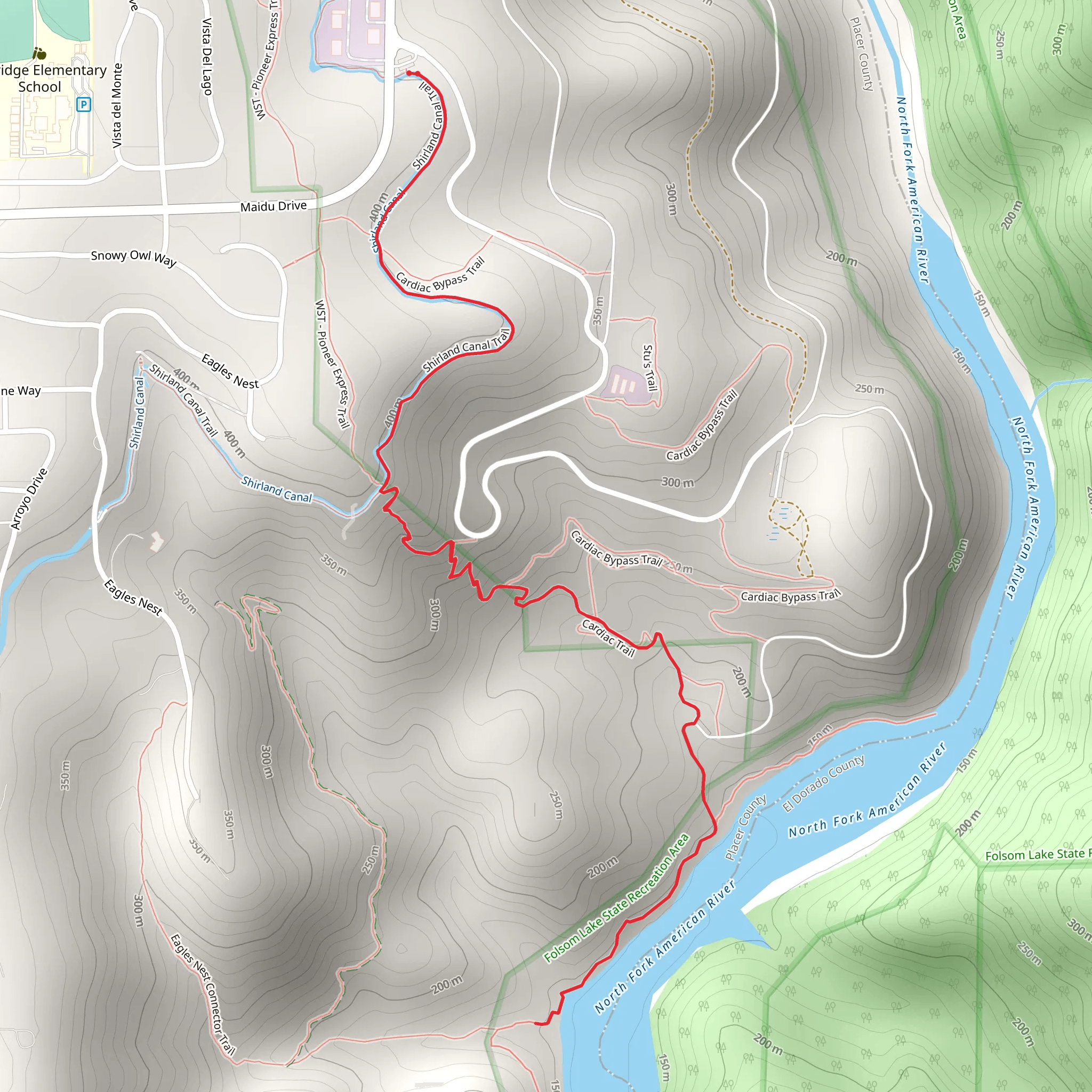Adt and North Fork American River mobile static map