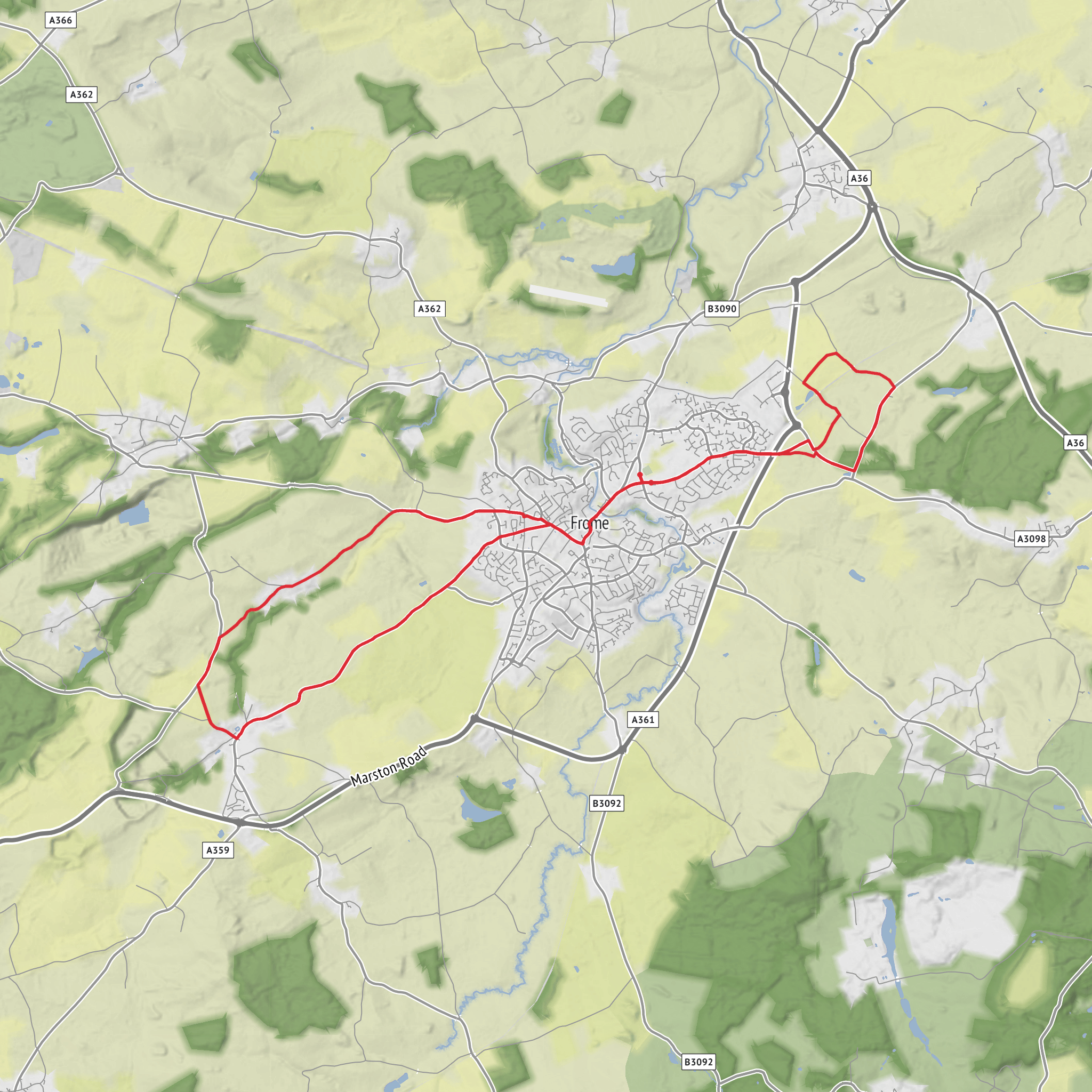 Frome Half Marathon mobile static map
