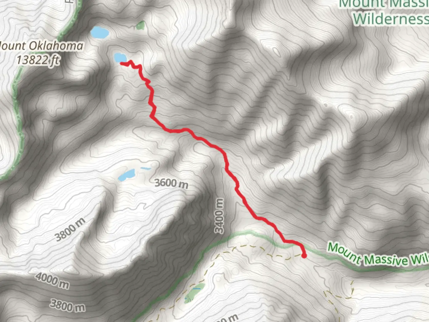 An image depicting the trail North Halfmoon Lakes via Mt Massive Southwest Slopes and its surrounding area.