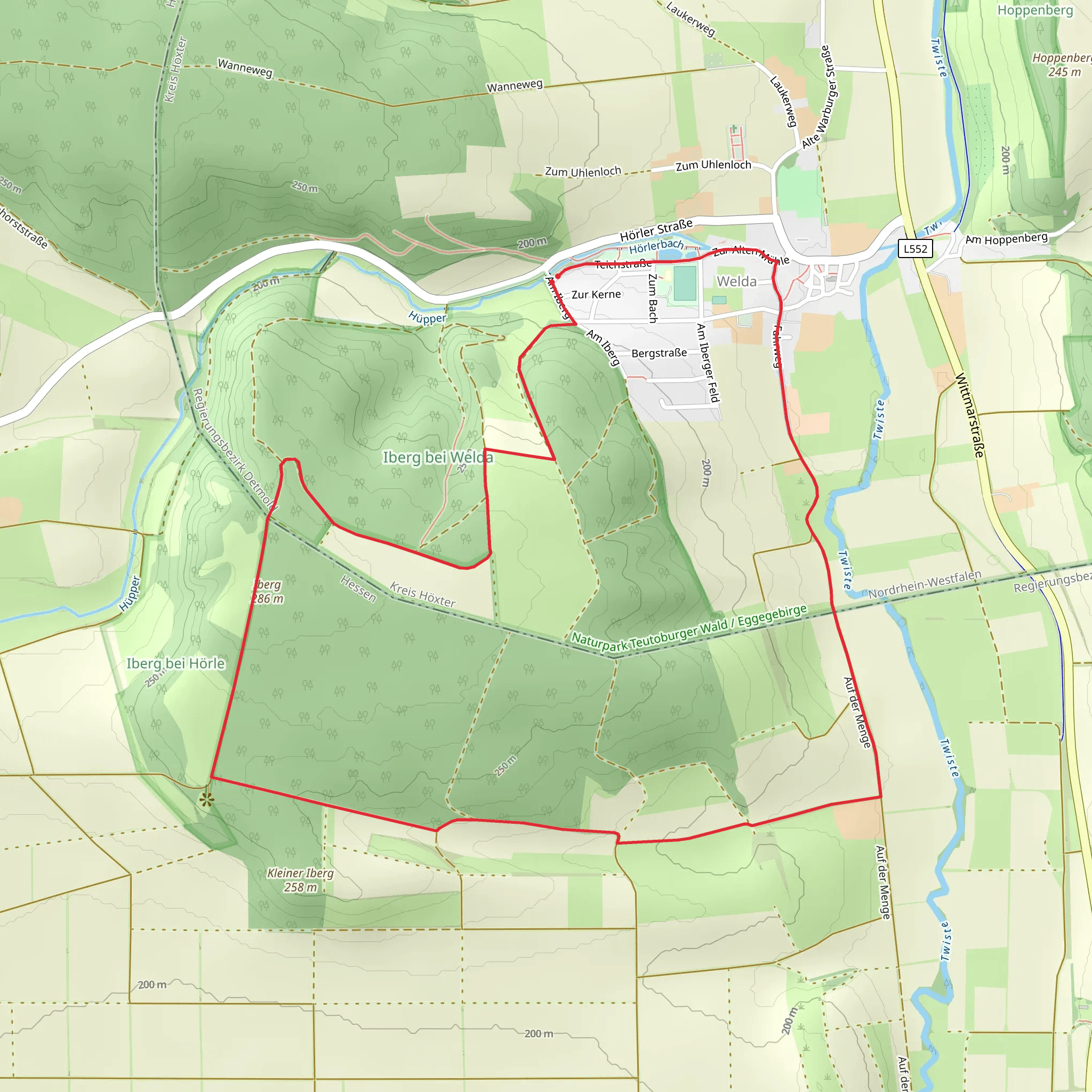 Iberg Loop mobile static map
