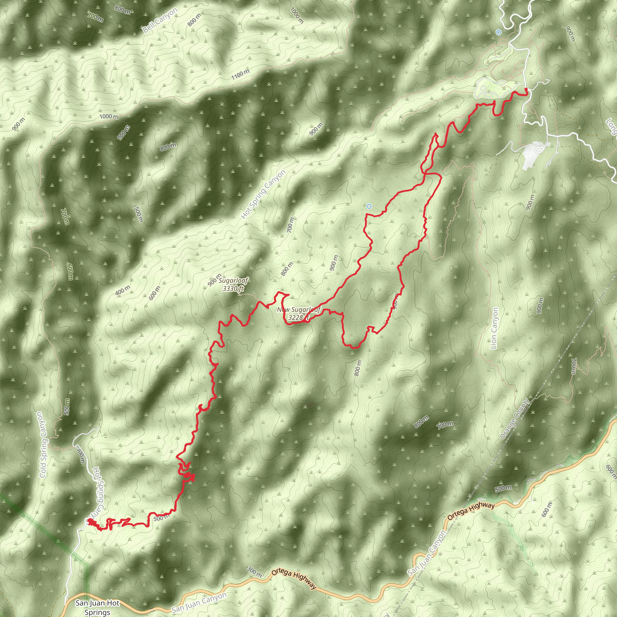 New Sugarloaf via San Juan Trail mobile static map