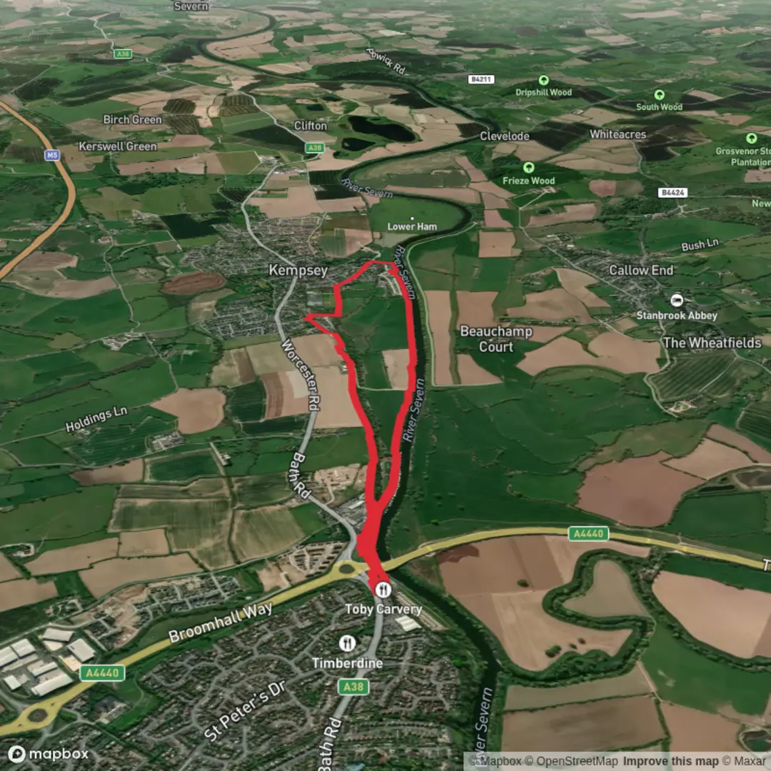 An image depicting the trail Kempsey Loop and its surrounding area.