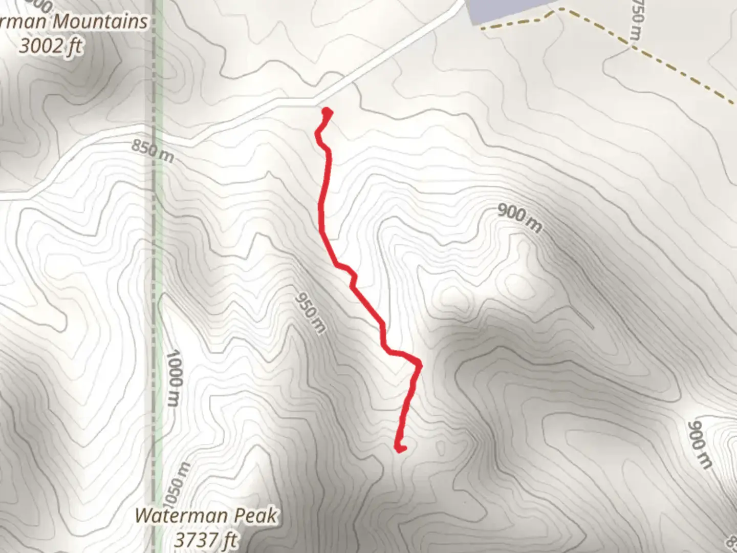 An image depicting the trail Waterman Trailhead and its surrounding area.