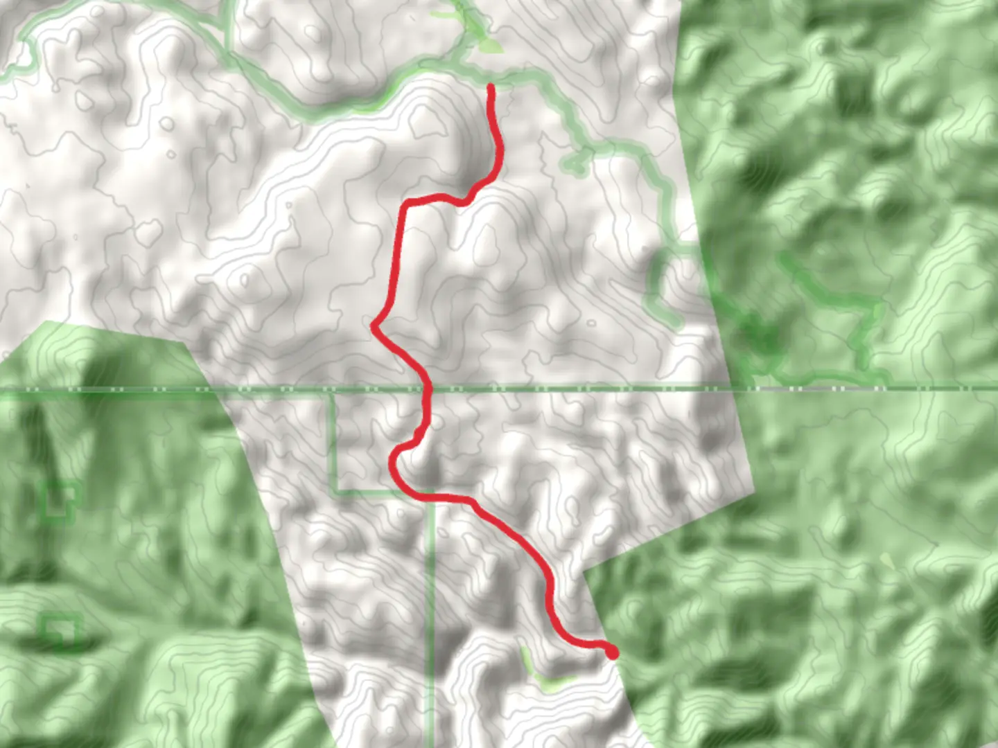 An image depicting the trail Mill Canyon Stock Trail and its surrounding area.