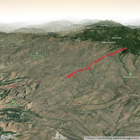 Lower Hulls Gulch to 8th Street Trail to Boise Ridge Road