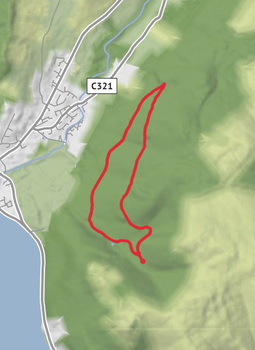 Hike from Rostrevor mobile static map