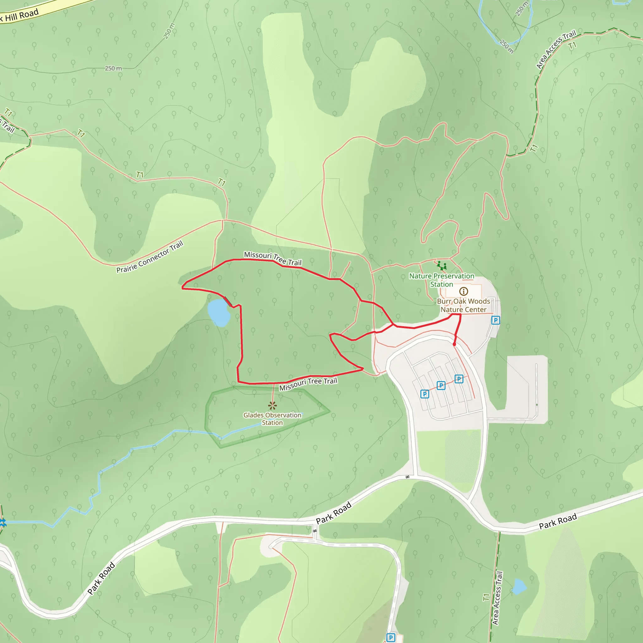 Missouri Tree Loop Trail mobile static map