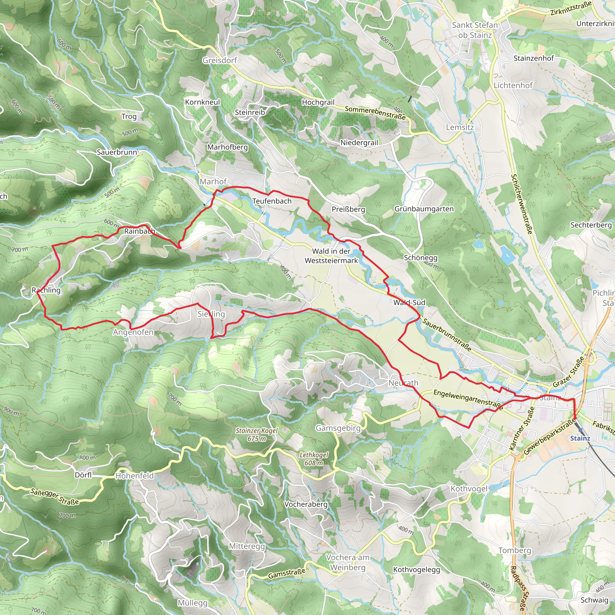 Höllerhanslweg - the original from Stainz mobile static map