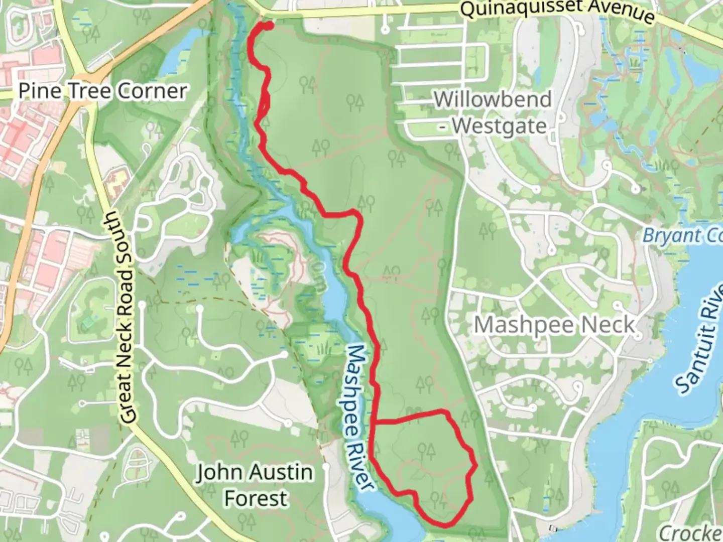 An image depicting the trail Long River Trail and its surrounding area.