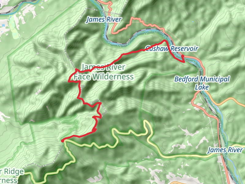 Highcock Knob - James River via Appalachian Trail