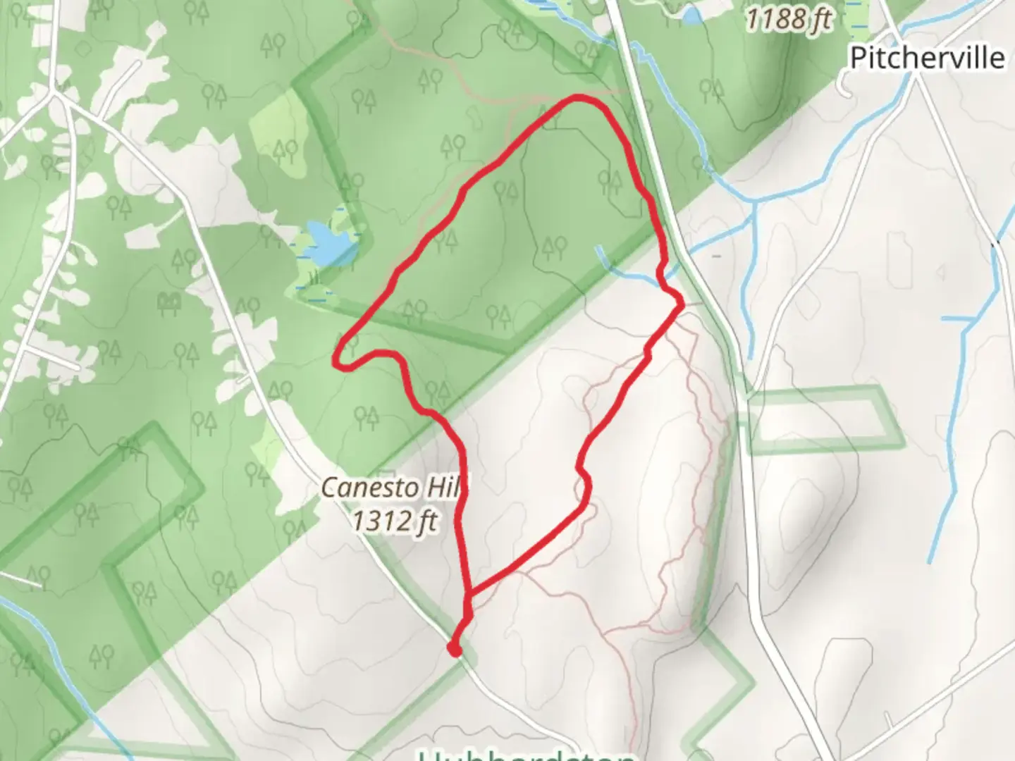 An image depicting the trail Canesto Hill Loop and its surrounding area.