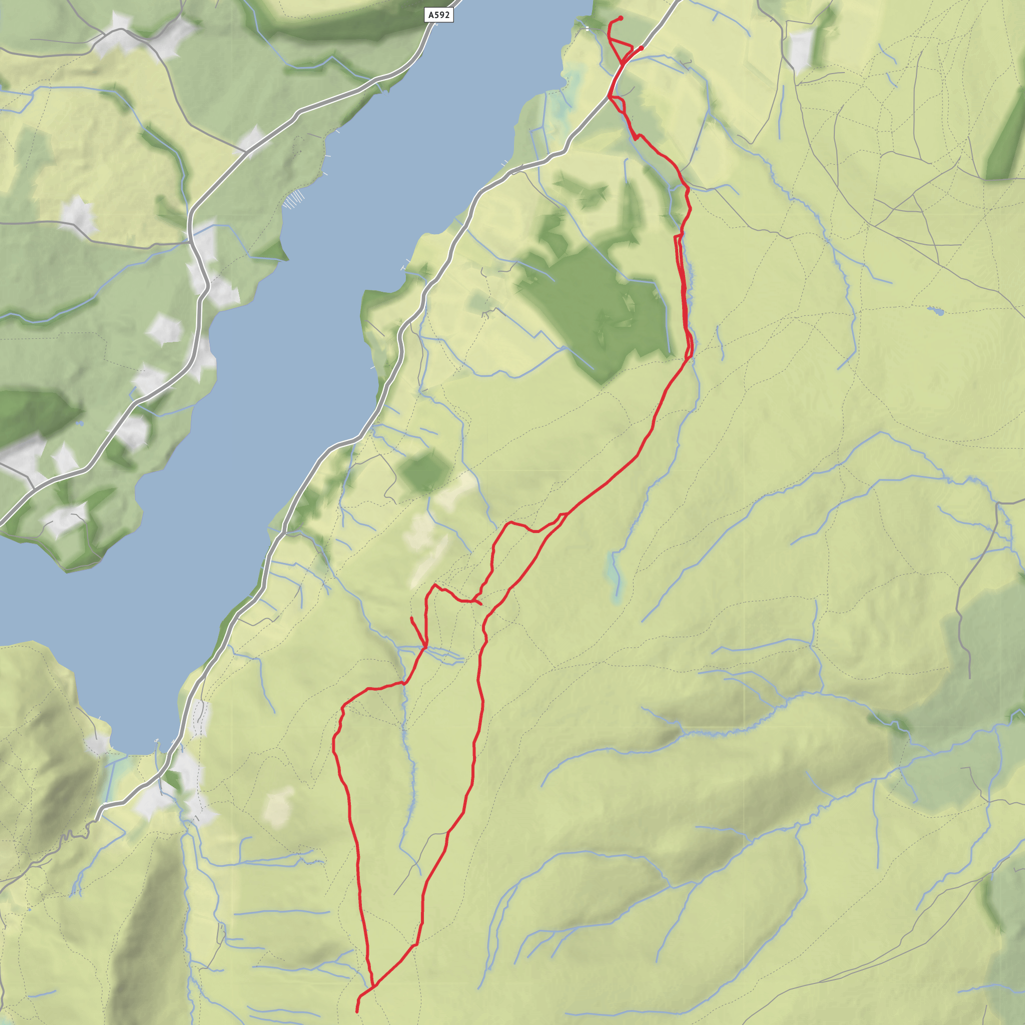 Hike from Westmorland and Furness via Arthur's Pike and Bonscale Pike mobile static map