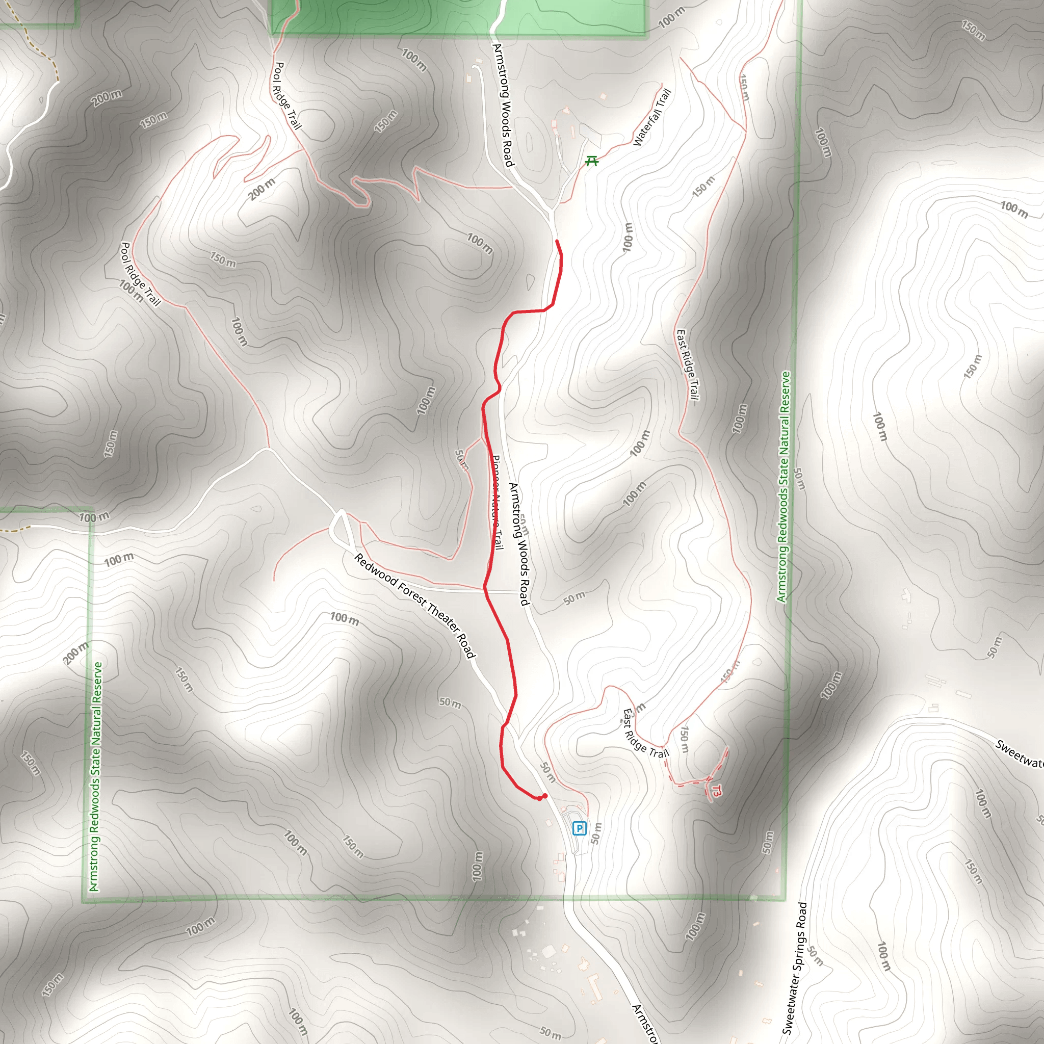 Pioneer Nature Trail mobile static map