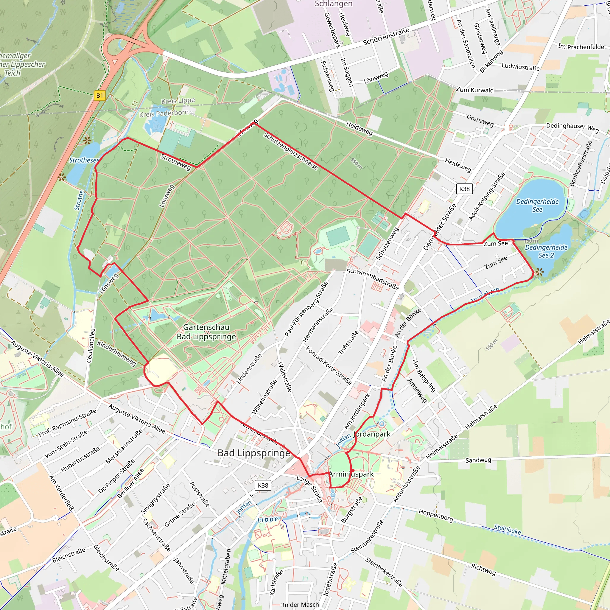 Dedingerheide See via VitalWanderWelt Energie mobile static map