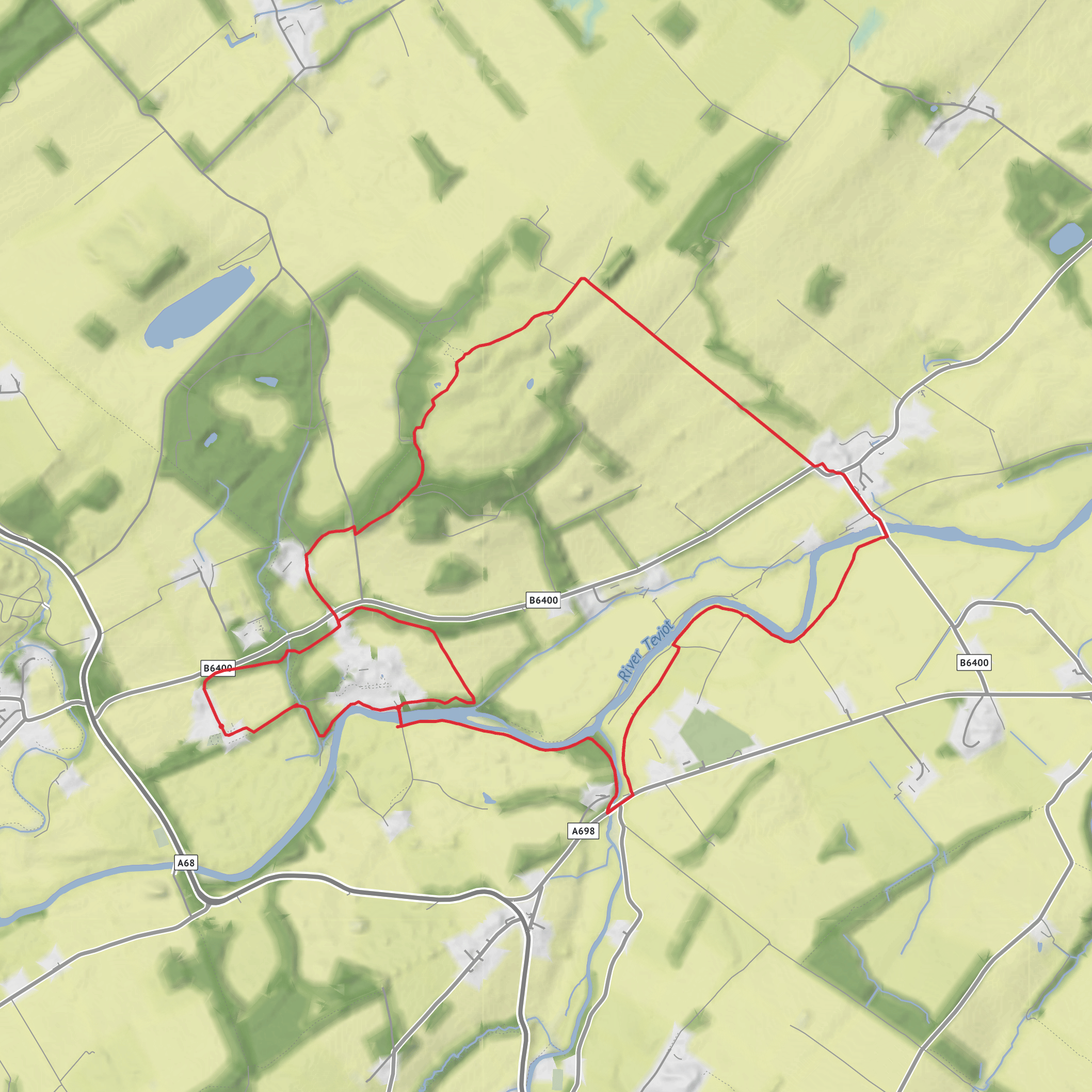 Waterloo Monument, Natives Wood and Suspension Bridge Loop mobile static map