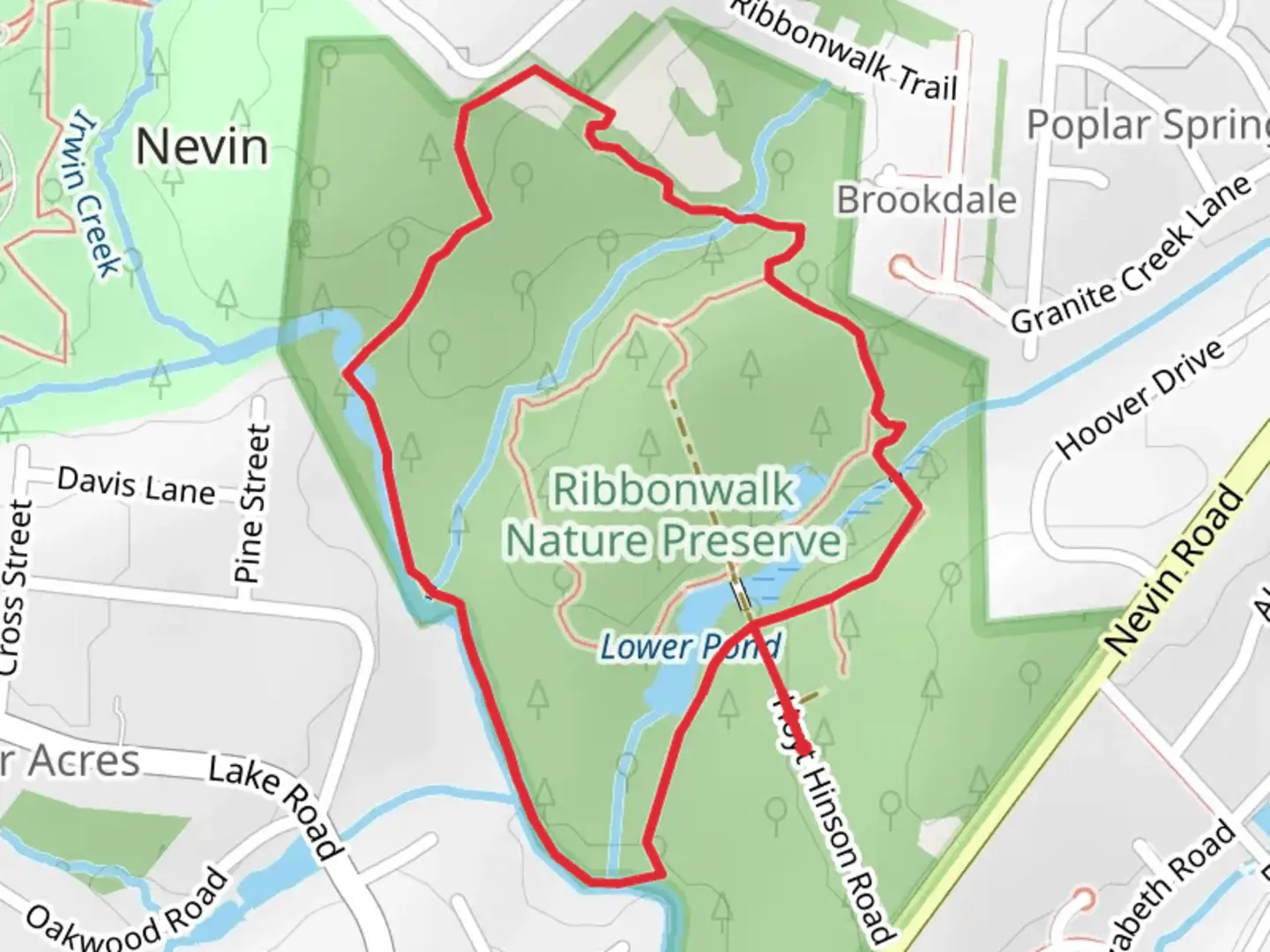 An image depicting the trail Wetlands and Beech Walk Loop Trail and its surrounding area.