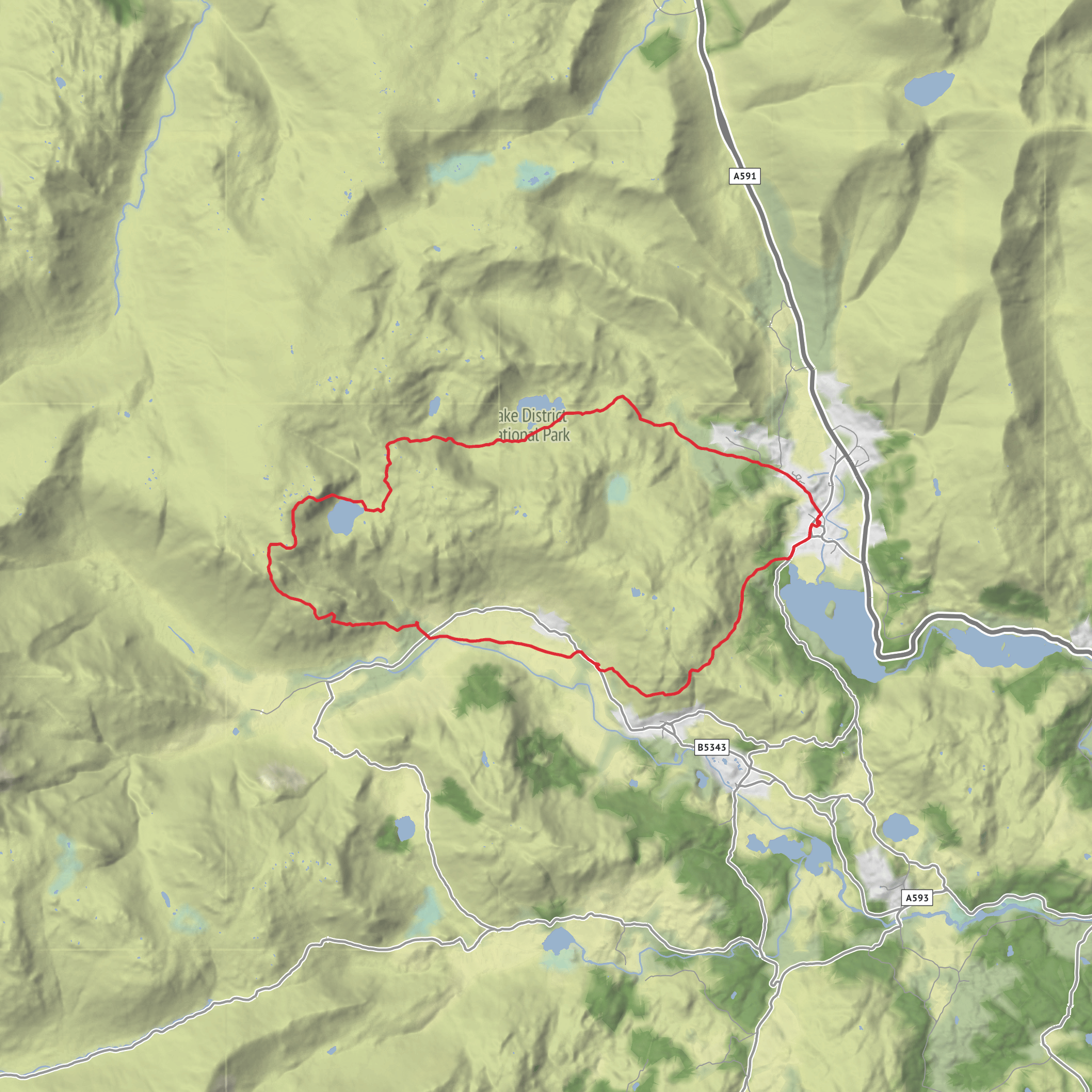 Grasmere Jacks Rake Loop mobile static map
