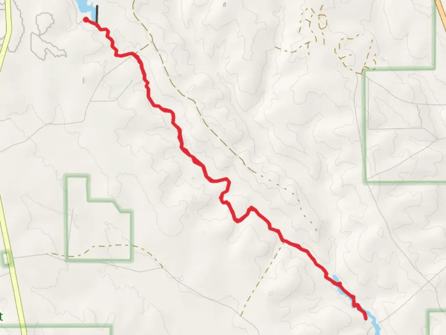 An image depicting the trail Lone Star Hiking Trail - Double Lake and its surrounding area.