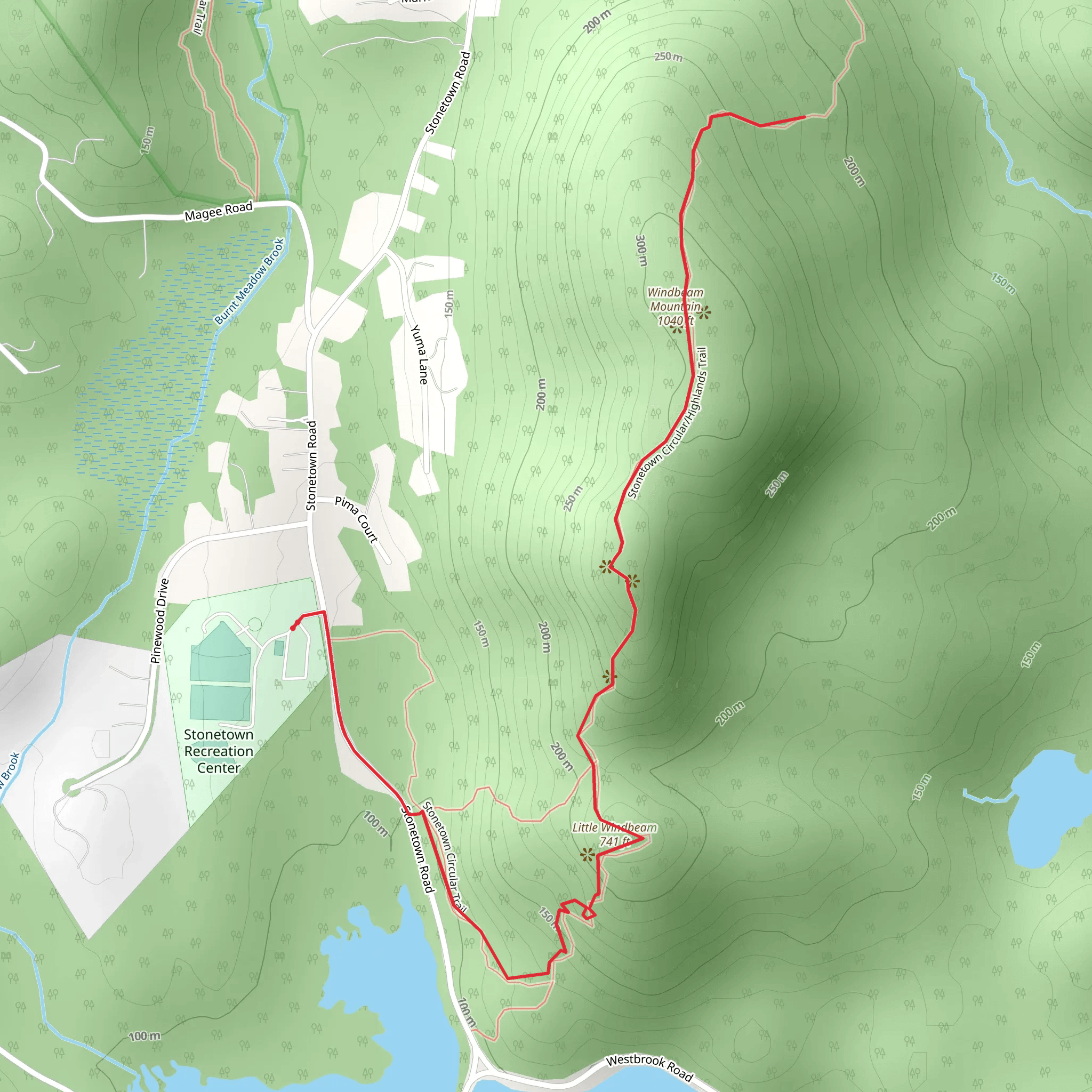 Highlands Trail - Short from Stonetown Road mobile static map